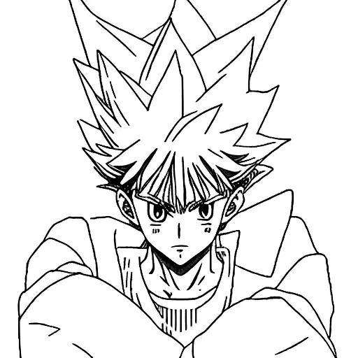 Chrollo Lucifer, Gon, and Killua from hunter x hunter, simple, small tattoo design idea