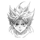 Chrollo Lucifer, Gon, and Killua from hunter x hunter, simple, small tattoo design idea