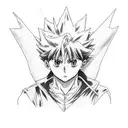 Chrollo Lucifer, Gon, and Killua from hunter x hunter, simple, small tattoo design idea