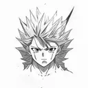 Chrollo Lucifer, Gon, and Killua from hunter x hunter, simple, small tattoo design idea