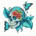 sugar skull tattoo design idea