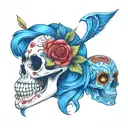 sugar skull tattoo design idea