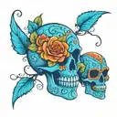 sugar skull tattoo design idea