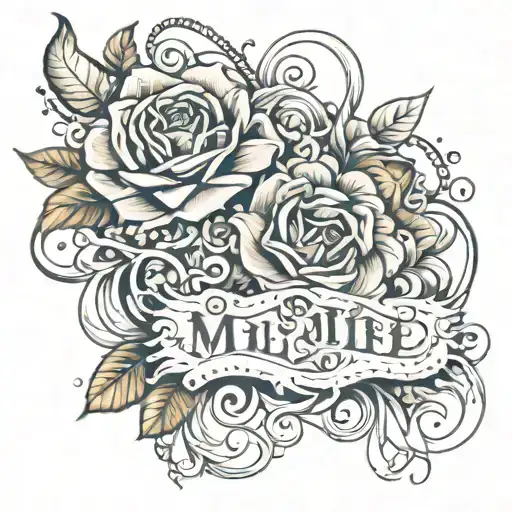 incorporate the names, Millie and Paige   tattoo design idea