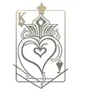 King of Hearts Card tattoo design idea