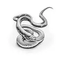 snake around dagger tattoo design idea