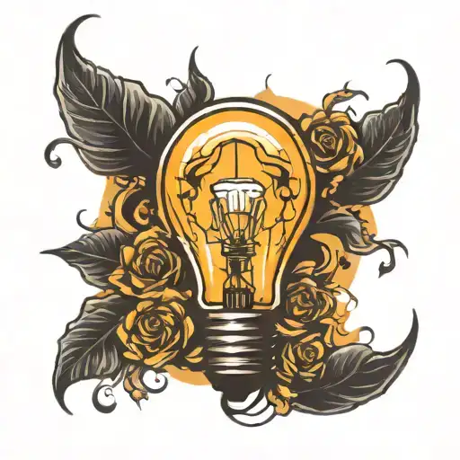 light bulb creativity  tattoo design idea