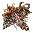 cross bandana tattoo design idea