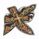 cross bandana tattoo design idea