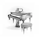 grand piano  tattoo design idea