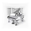 grand piano  tattoo design idea