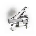 grand piano  tattoo design idea