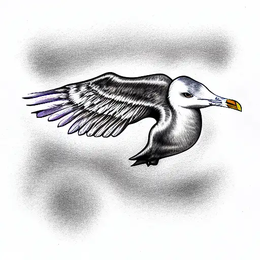 western gull tattoo design idea