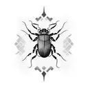 funny beetle  tattoo design idea