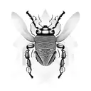 funny beetle  tattoo design idea