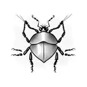 funny beetle  tattoo design idea