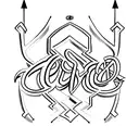 Arrow with lettering above for an abreviation of God is greater than my highs and lows and underneath a Bible vers tattoo design idea