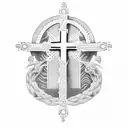 catholic cross tattoo design idea
