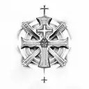 catholic cross tattoo design idea