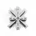catholic cross tattoo design idea