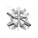 catholic cross tattoo design idea