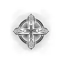 catholic cross tattoo design idea