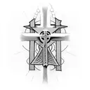 catholic cross tattoo design idea