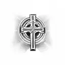 catholic cross tattoo design idea