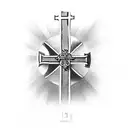catholic cross tattoo design idea
