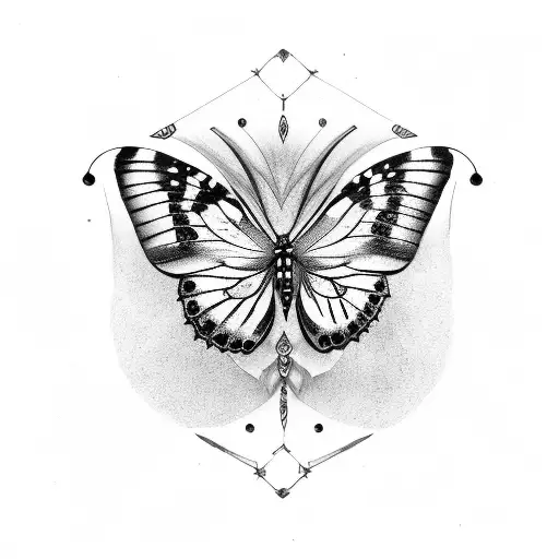 333 with butterfly around to show freedom tattoo design idea