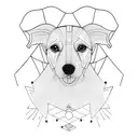 white whippet dog tattoo design idea