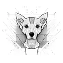 white whippet dog tattoo design idea