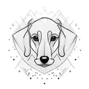 white whippet dog tattoo design idea