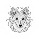 white whippet dog tattoo design idea