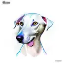 white whippet dog tattoo design idea