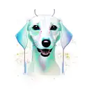 white whippet dog tattoo design idea