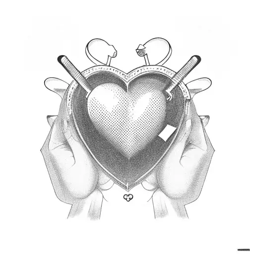 Prison bars transformed into a heart symbolizing love and loyalty tattoo design idea