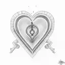 Prison bars transformed into a heart symbolizing love and loyalty tattoo design idea