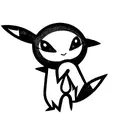 Pokémon riolu holding a knife on his hand tattoo design idea