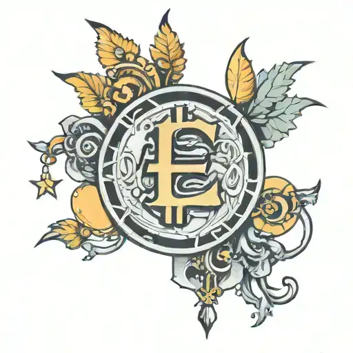 Euro Currency symbols and Finance tattoo design idea