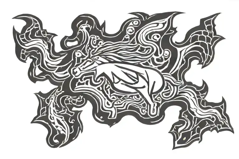 nfl logo, Ferrari logo, bet on me, tattoo design idea