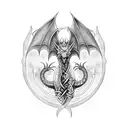 Celtic dragon / electric tattoo design idea