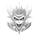 A tattoo design using elements from Hunter x Hunter in a futuristic Japan setting tattoo design idea