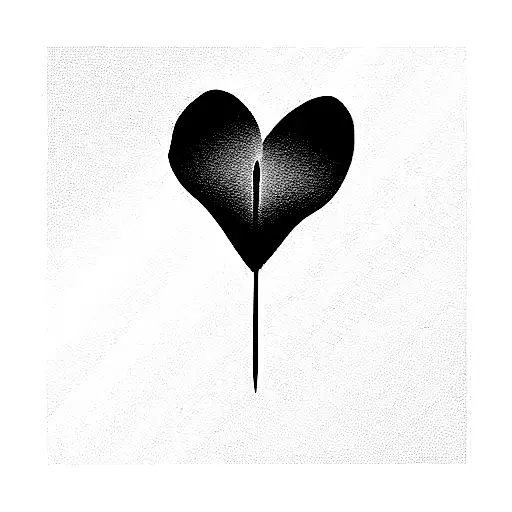 draw a heart in a continuous line with the letters A and B tattoo design idea