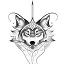 A candlestick chart forming the silhouette of a wolf tattoo design idea