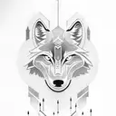 A candlestick chart forming the silhouette of a wolf tattoo design idea