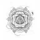 Incorporate the Cho ku rei reiki symbol with a delicate floral design tattoo design idea