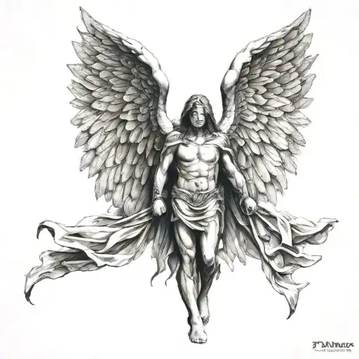 arch angel michael tattoo design idea