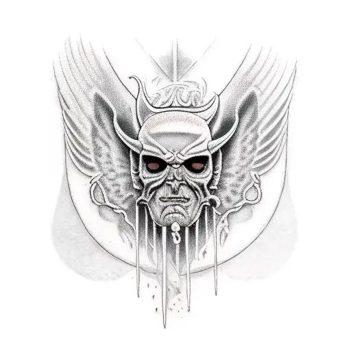 the last tear of lucifer tattoo design idea