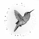 humming-bird tattoo design idea